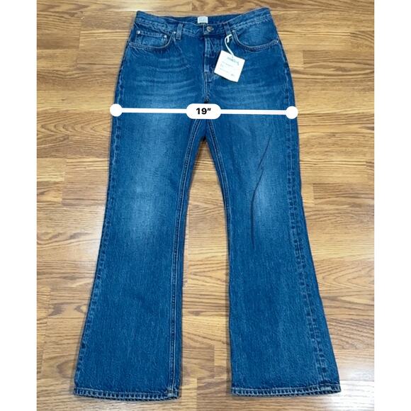 TOTEME Blue Cropped Kick Flared Jeans 29/34 - Picture 6 of 16